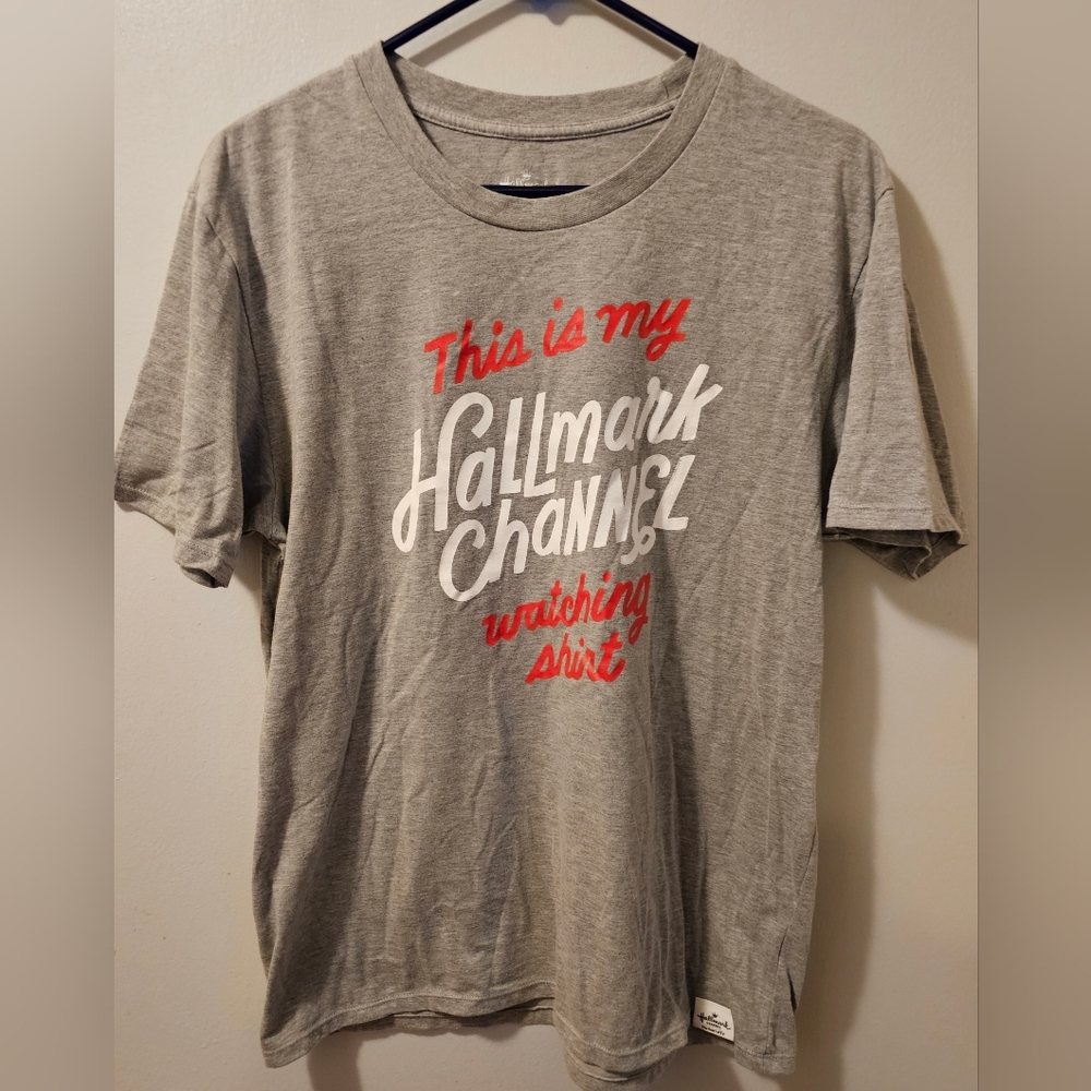 This Is My Hallmark Channel Watching Shirt Graphic T-Shirt Gray Size L